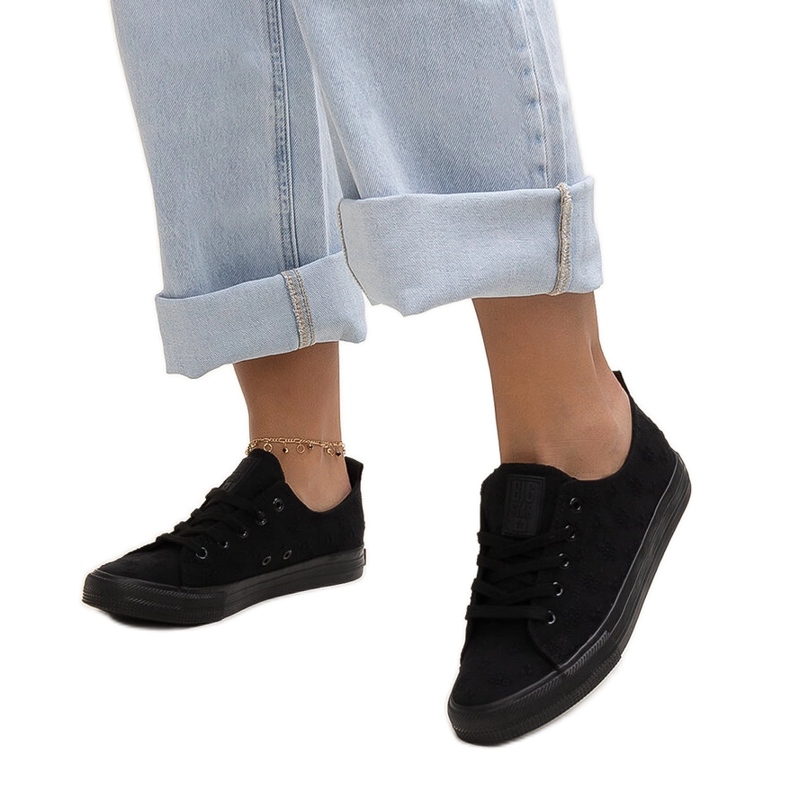 Svarta tyg sneakers Big Star LL274226