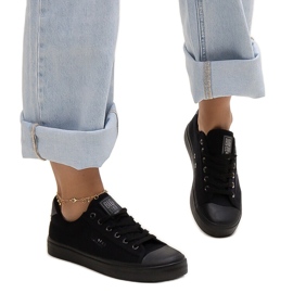 Svarta tyg sneakers Big Star LL274092