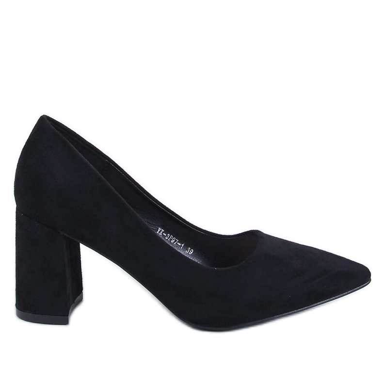 Clairay Black pumps med bred klack svart