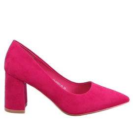 Clairay Fuchsia pumps med bred klack rosa