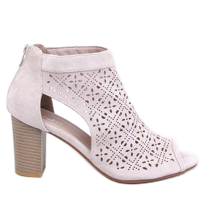 Pierre Beige stövlar med öppen tå