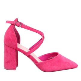 Thois Fuchsia cross-strap pumpar rosa