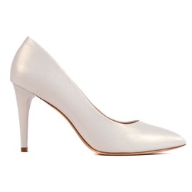 Sergio Leone Vita pärlapumps med hög klack