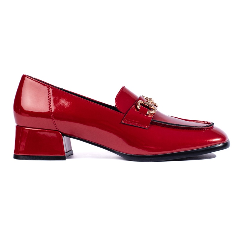 Sergio Leone Röda patentmockasiner för damer