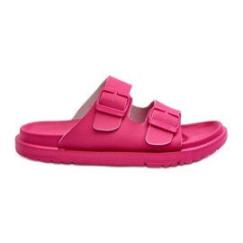 Lättviktsflip-flops för damer med spännen Big Star NN274A754 Fuchsia rosa