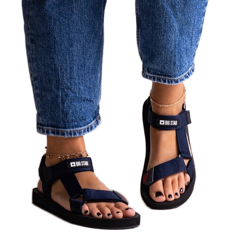 Marinblå sportsandaler Big Star DD274A283