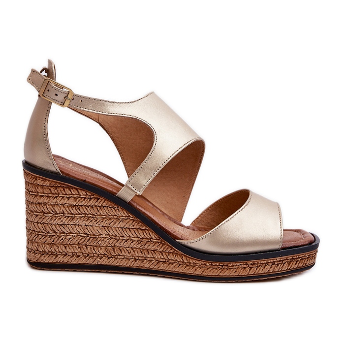 Klädersandaler för kvinnor Maciejka 06657-25 Guld gyllene