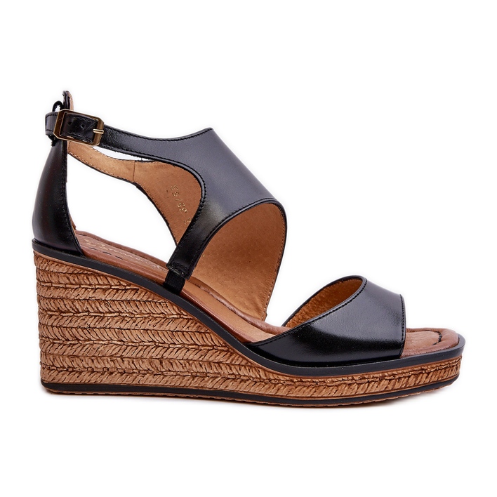 Kvinnorsandaler i läder Maciejka 06657-01 Svart