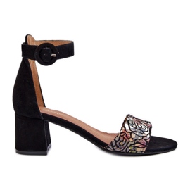 Mocka högklackade sandaler Maciejka 04141-48 Svart