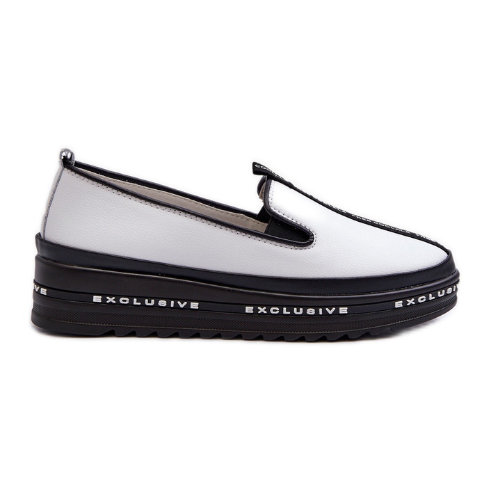 Skinnskor för kvinnor på S.Barski LR260-plattformen, vit