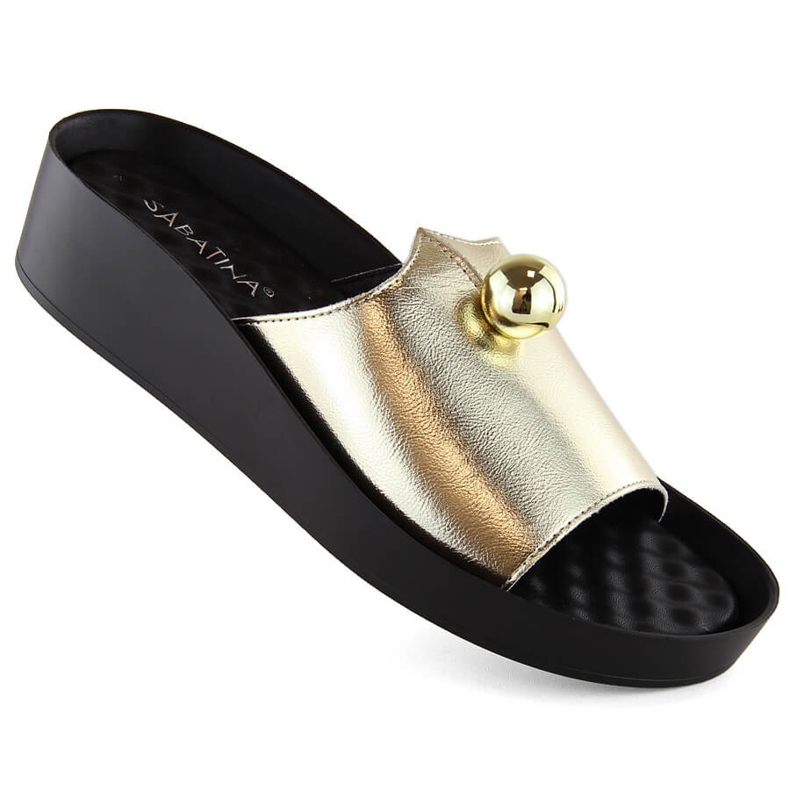Damflip flops Sabatina 2318-1 i metall i guld gyllene
