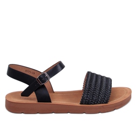 Salinon svarta sandaler i boho-stil