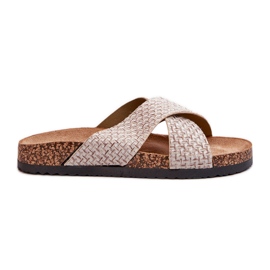 Damflip-flops på en korkplattform Beige Tesolen