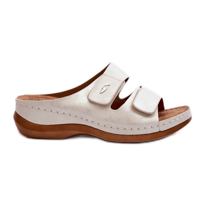 Lätt flip-flops för kvinnor gjorda av ekologiskt läder Silver Frellia silver-