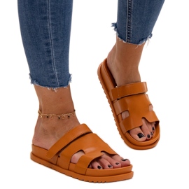 Bruna kardborrflip-flops från Kassis