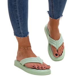 Gröna Shishal platta flip-flops