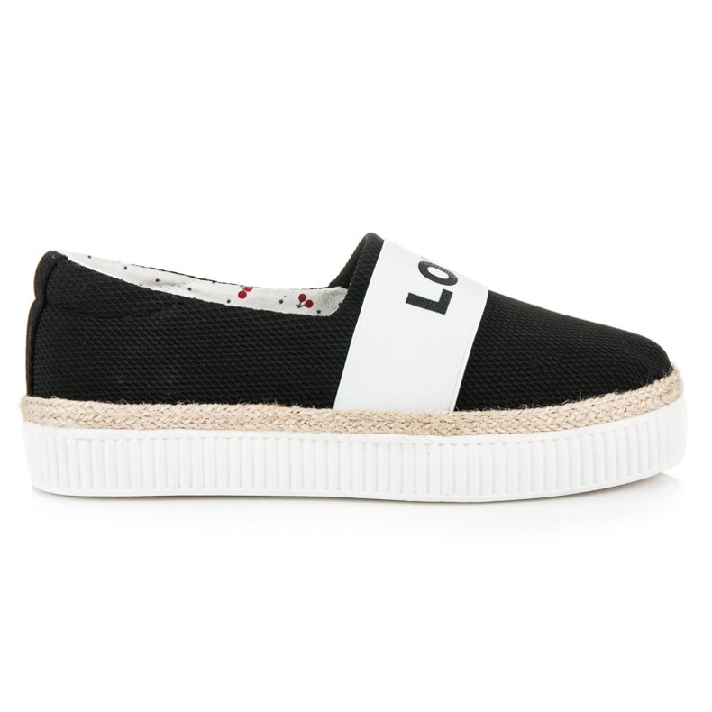 Kylie Love &amp; Peace Espadrilles svart