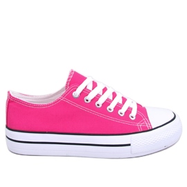 Klassiska damsneakers Fargis Fuchsia rosa