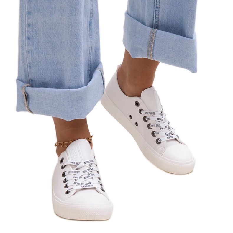 Vita eko läder sneakers Big Star KK274105