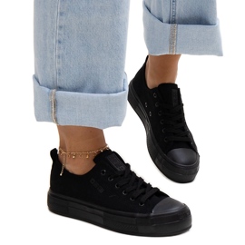 Svarta tyg sneakers Big Star NN274852