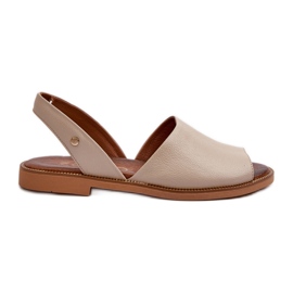 Zazoo 40327 Läder Slip-On Sandaler, Beige
