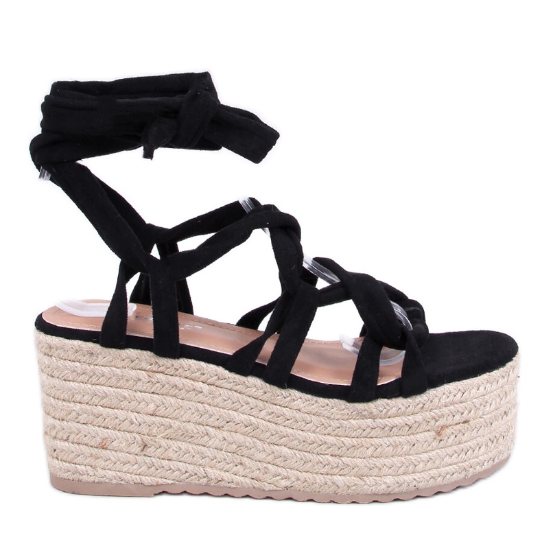 Plattform espadrillor från Manon Black svart