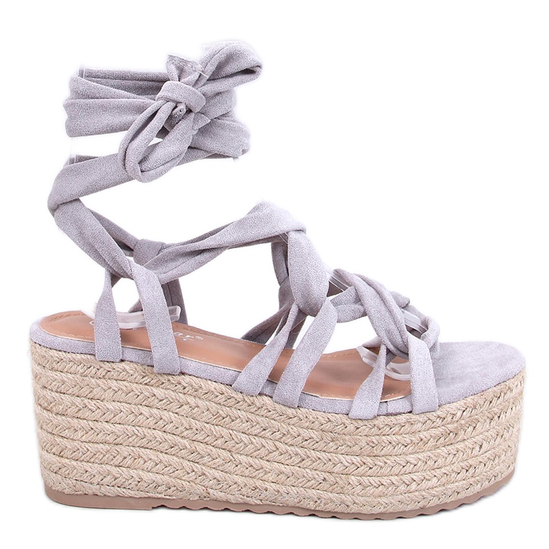 Manon Grey plattform espadrillor grå