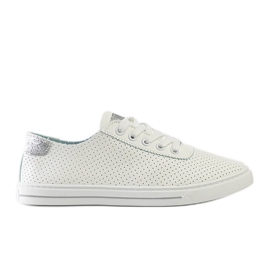 Vita perforerade Ruala sneakers