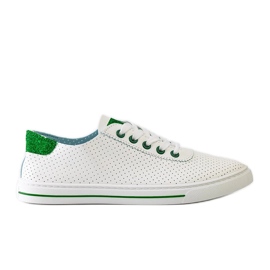 Vita perforerade Ruala sneakers