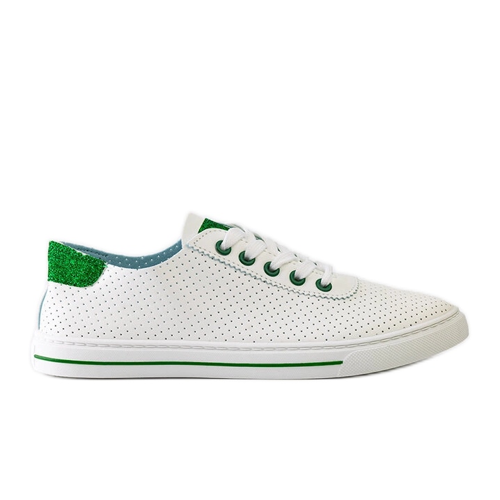 Vita perforerade Ruala sneakers