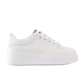 Vita sneakers med iögonfallande Asmait-dekoration