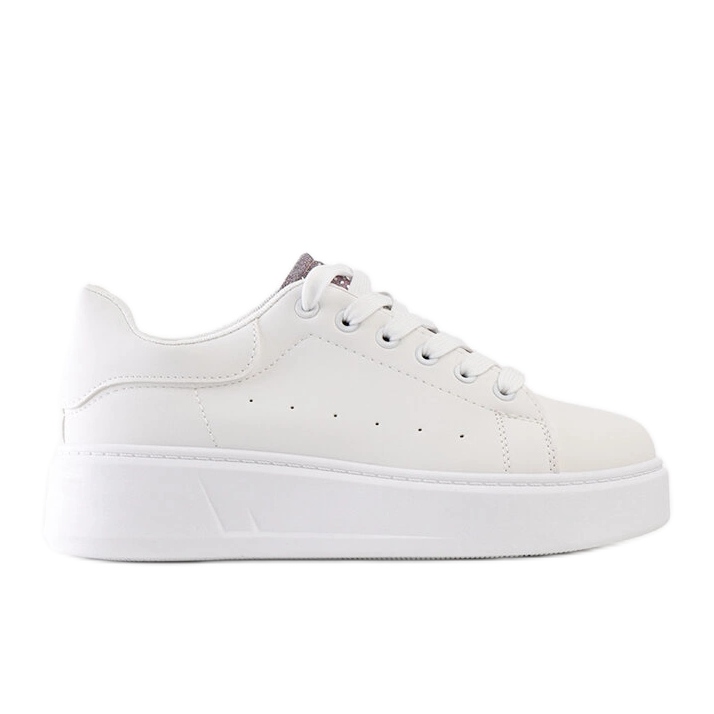 Vita sneakers med iögonfallande Asmait-dekoration