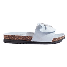 Blå flip-flops med korksula