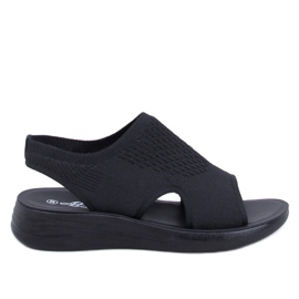 Aldos Svarta mjuka genombrutna sandaler