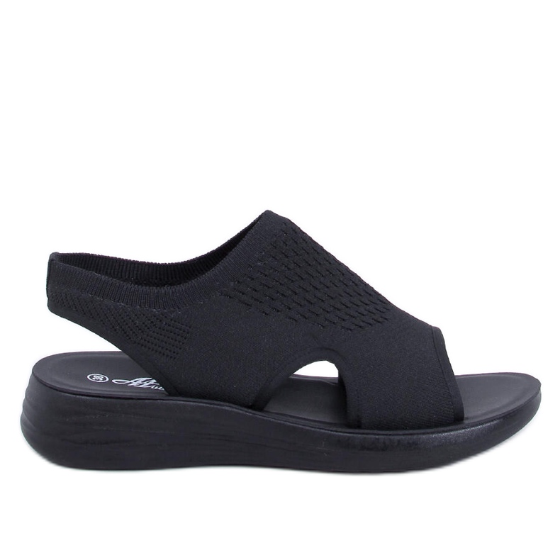 Aldos Svarta mjuka genombrutna sandaler