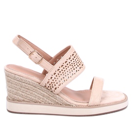 Debeve Beige espadrillesandaler med kil