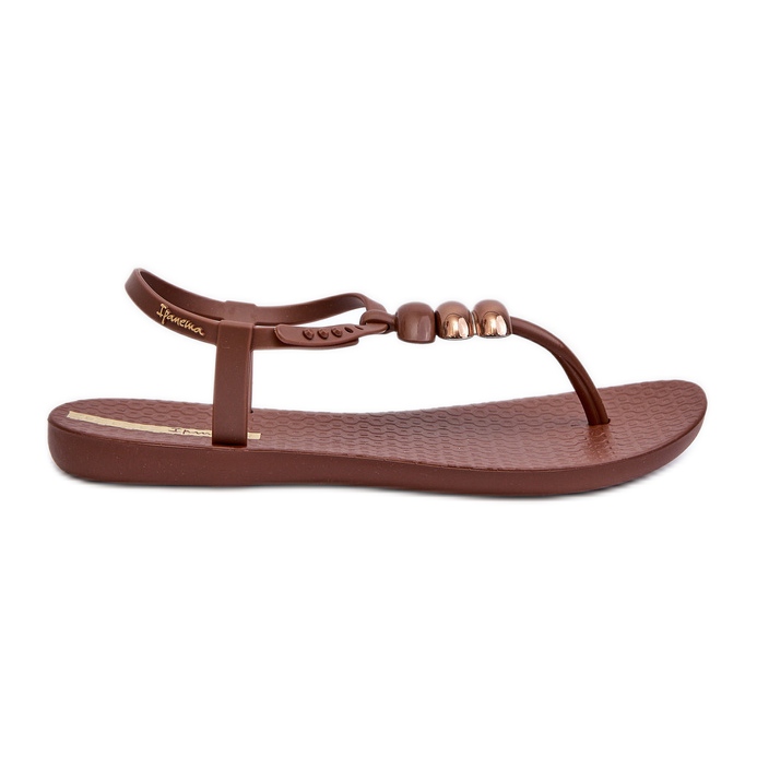 Platta sandaler dam flip-flops 83507 Ipanema Class uppblåsta sandal Fem brun