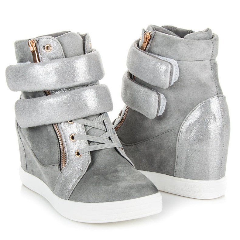 Fashionabla kardborresneakers grå