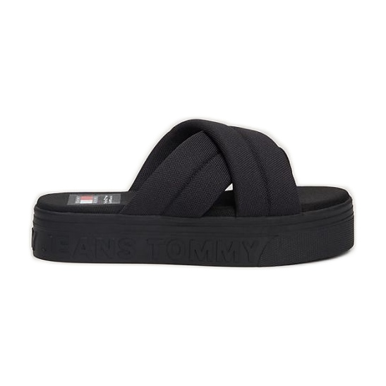 Tommy Hilfiger Bokstäver Flatform Sandal EN0EN02465BDS svart