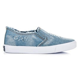 American Club Denim slipons blå