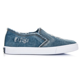 American Club Denim slipons blå