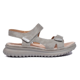 Bekväma grå sandaler för kvinnor