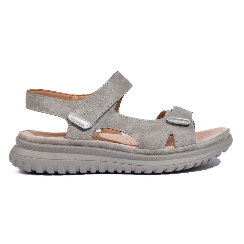 Bekväma grå sandaler för kvinnor