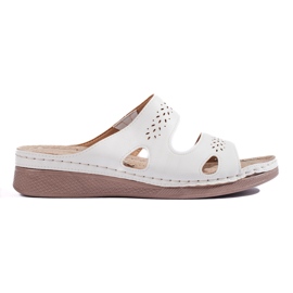 Bekväma vita flipflops för kvinnor