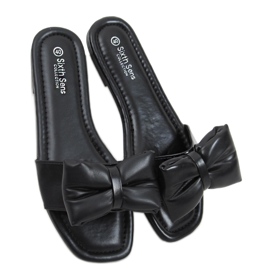 Mili Black tofflor med rosett svart