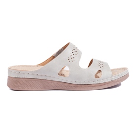 Bekväma grå damflip-flops