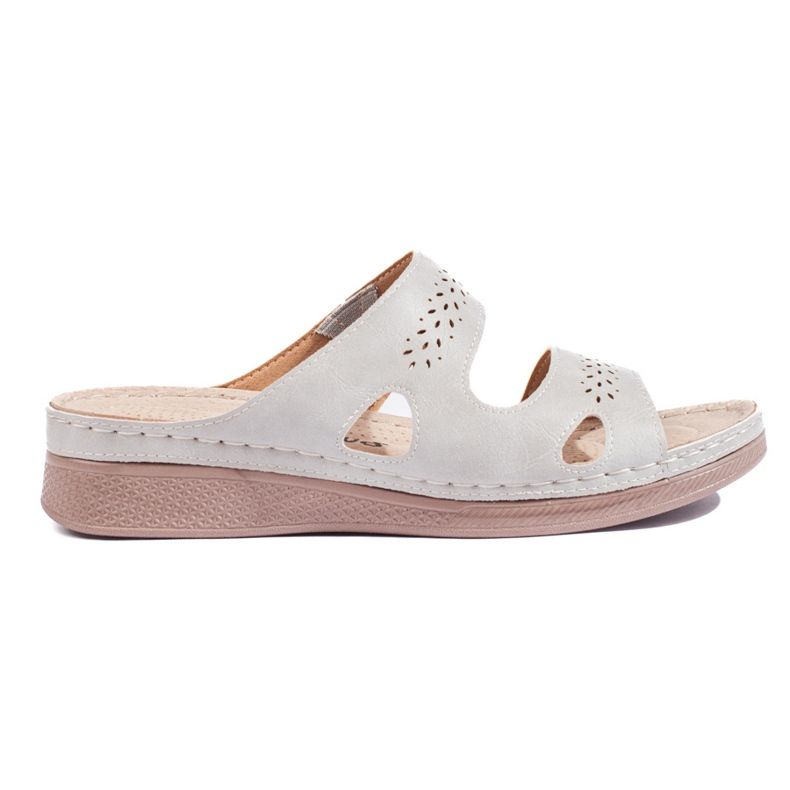 Bekväma grå damflip-flops