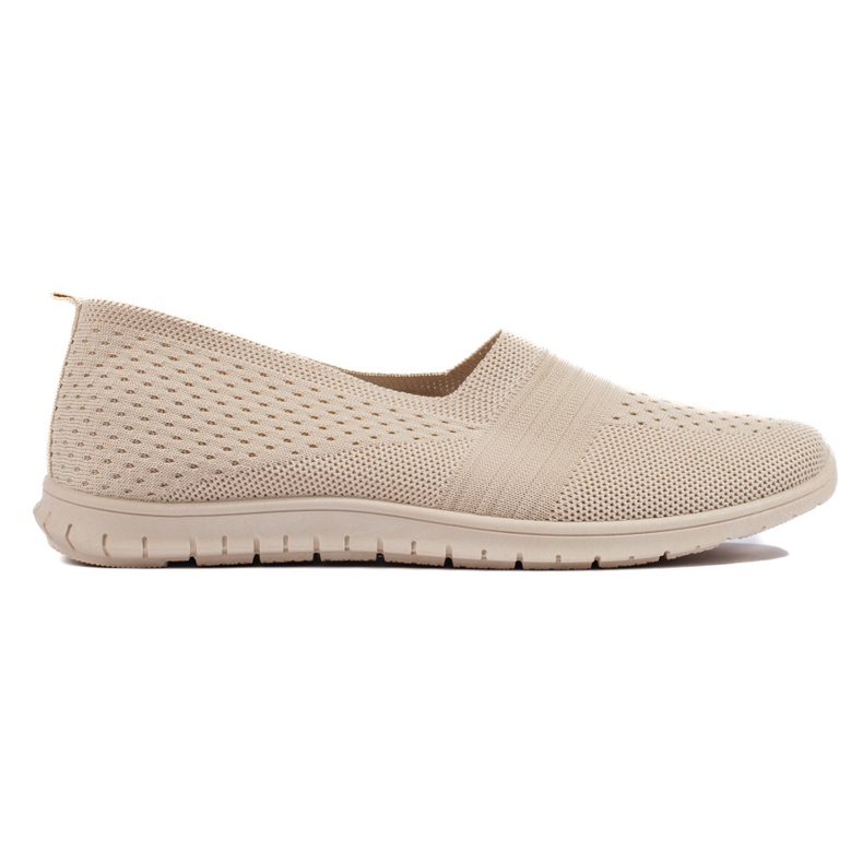 Beige sport slip-on skor