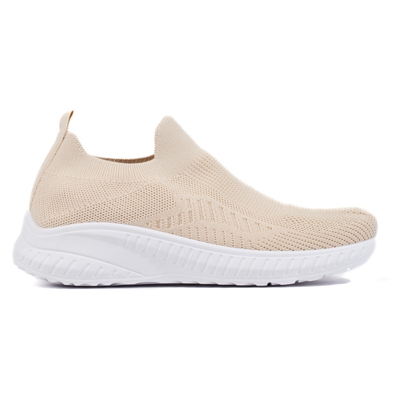 Beige slip-on sportskor för kvinnor