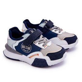 Barns sneakers minnesskumsystem Big Star LL374225 Navy Blue blå